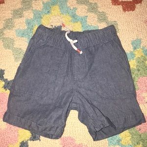 Elastic waist Jean shorts